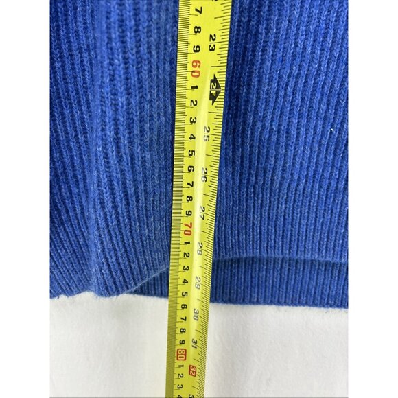 Berto Lucci Men’s XL Sweater 1/4 Zip Pullover Blue Knit Normal Fit Wool Blend - Picture 6 of 9